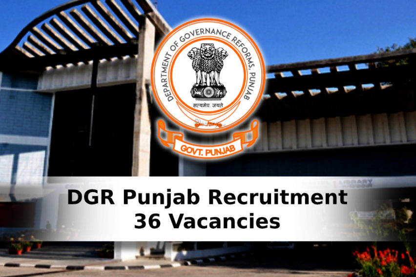 2020 DGR Punjab Recruitment: 36 Manager, Engineer, Executive, And Other Vacancies