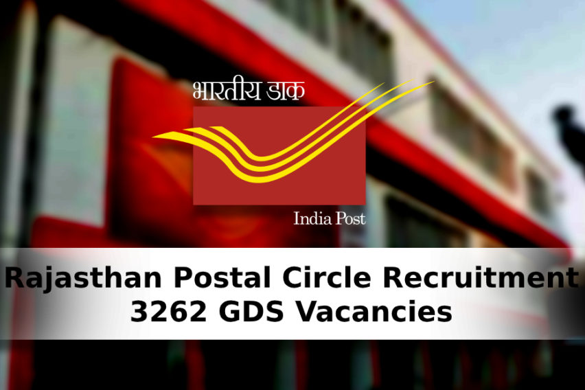 Rajasthan Postal Circle Recruitment: 3262 GDS Vacancies