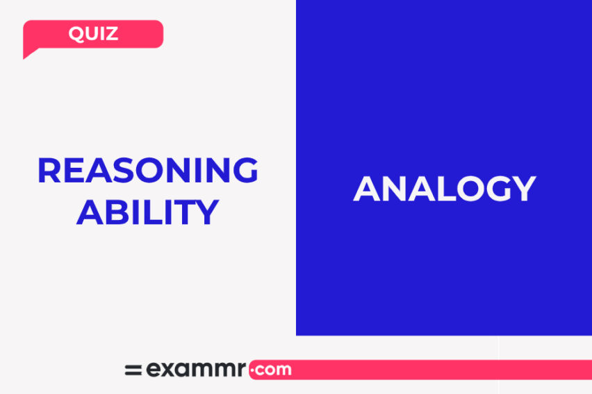 Reasoning Ability Quiz: Analogy