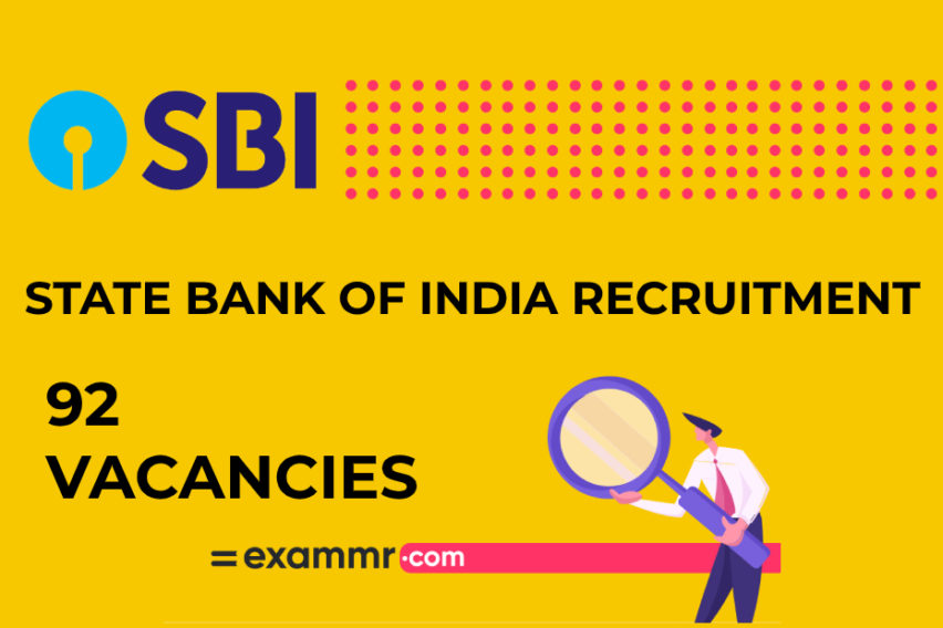 State Bank of India Recruitment: 92 Specialist Officer Vacancies