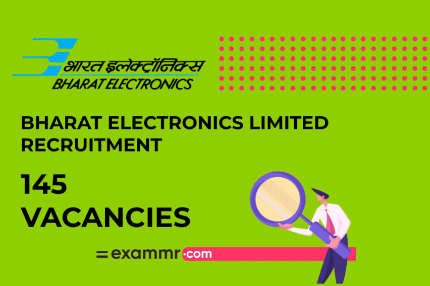 Bharat Electronics Limited Recruitment: 145 Project Engineer And Trainee Engineer Vacancies