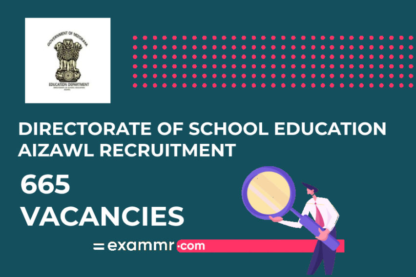 Directorate of School Education Aizawl Recruitment: 665 CSS Hindi Teacher Vacancies