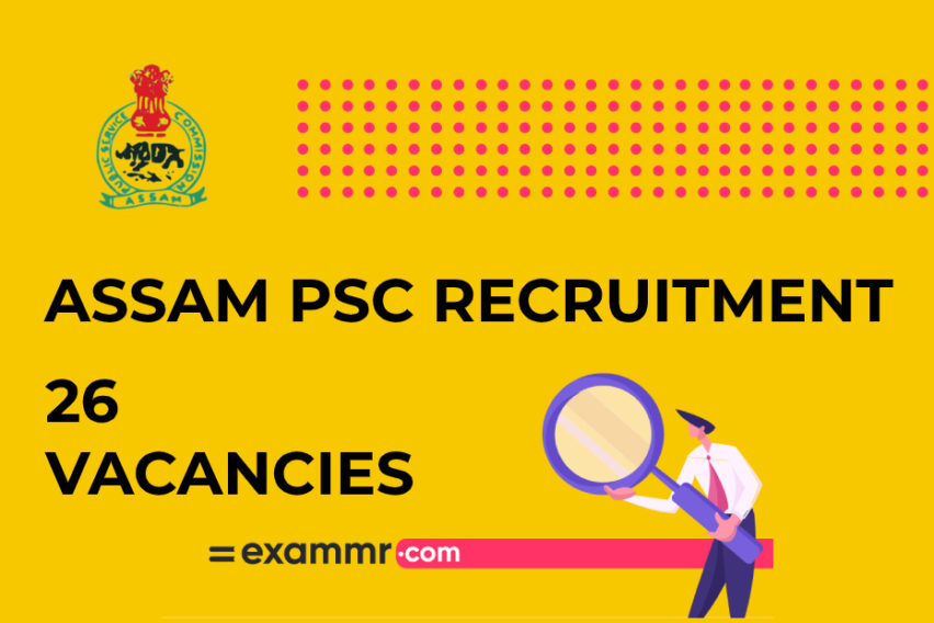 Assam PSC Recruitment: 26 Motor Vehicle Inspector Vacancies