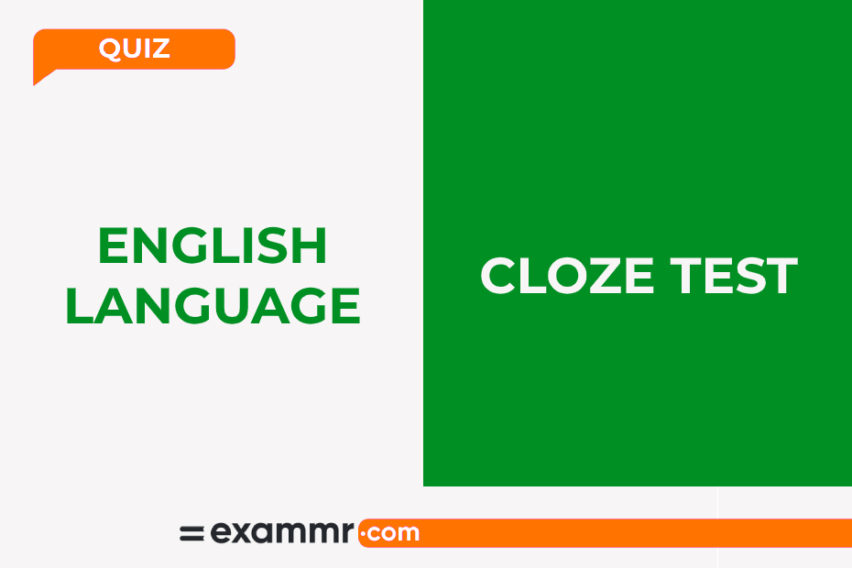 English Language Quiz: Cloze Test