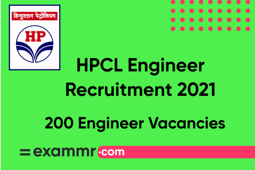 HPCL Engineer Recruitment 2021: Notification out for 200 Engineer Vacancies