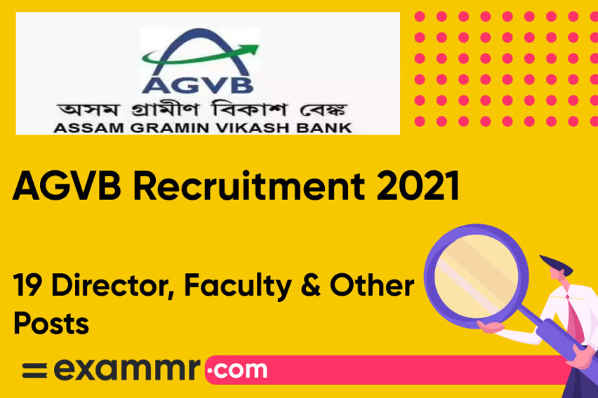 AGVB Recruitment 2021: Notification Out for 19 Director, Faculty & Other Posts