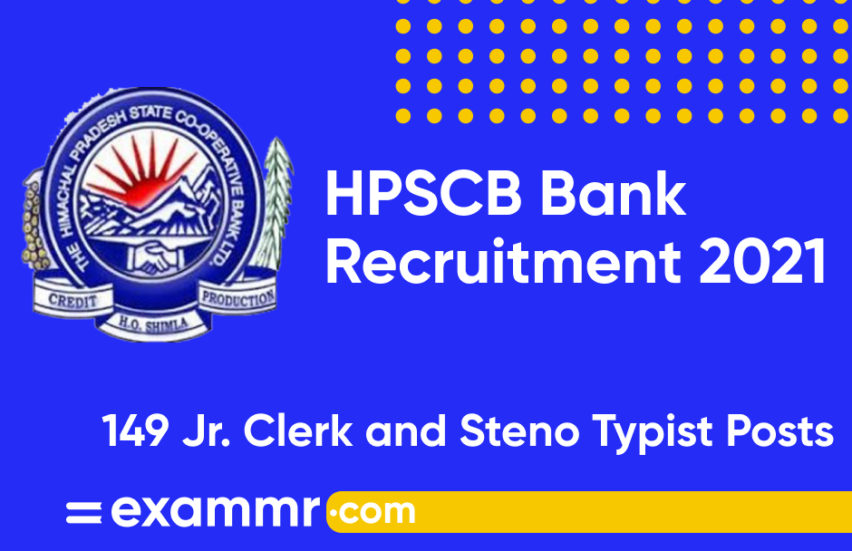 HPSCB Bank Recruitment 2021: Notification Out for 149 Junior Clerk and Steno/Steno Typist Posts