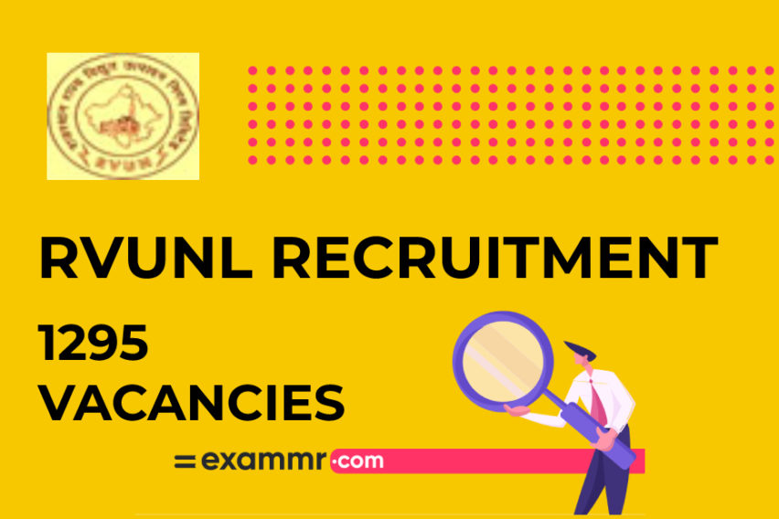 RVUNL Recruitment: 1295 Various Vacancies