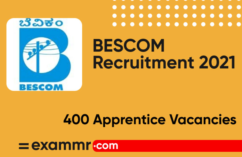BESCOM Recruitment 2021: Notification Out for 400 Apprentice Posts
