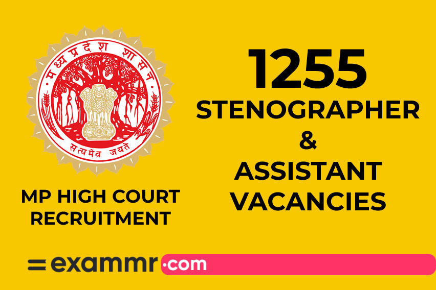 MP High Court Recruitment: 1255 Stenographer & Assistant Vacancies