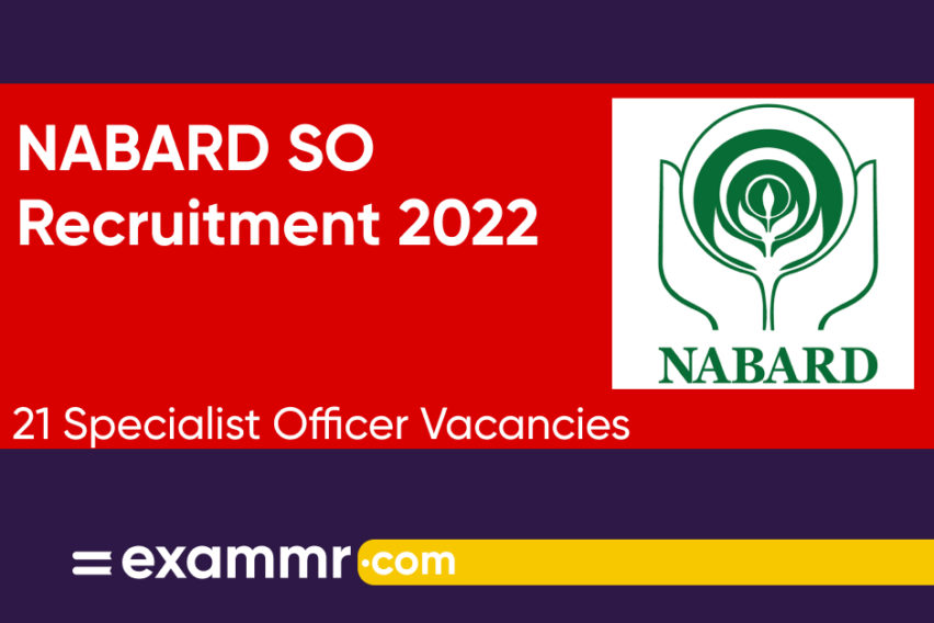 NABARD SO Recruitment 2022: Notification Out for 21 Specialist Officer Posts