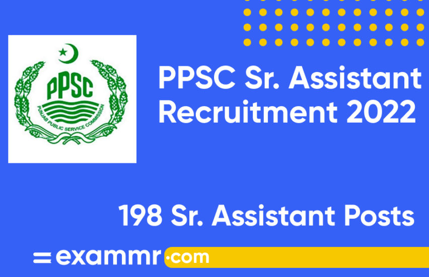 PPSC Sr. Assistant Recruitment 2022: Notification Out for 198 Senior Assistant Posts