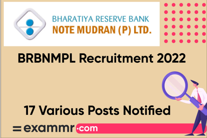 BRBNMPL Recruitment 2022: Notification Out for 17 Deputy Manager, Assistant Manager, and Other Posts