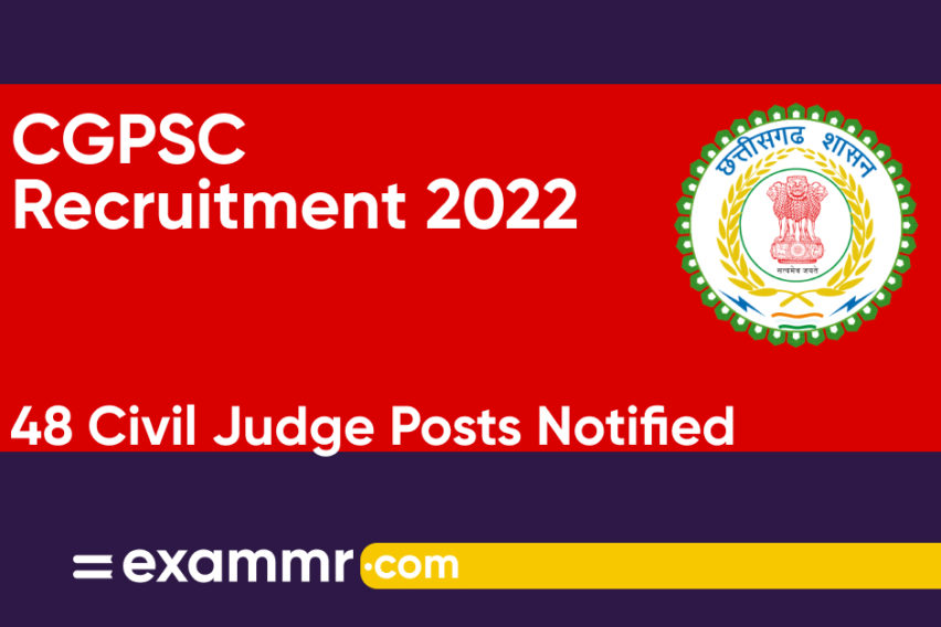 CGPSC Recruitment 2022: Notification Out for 48 Civil Judge Posts; Check Details Here