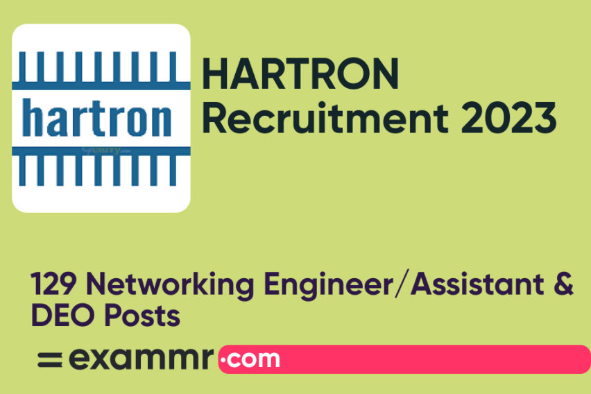 HARTRON Recruitment 2023: Notification Out for 129 Networking Engineer/Assistant, and DEO Posts