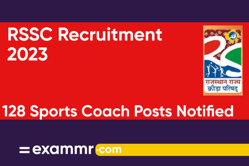 RSSC Recruitment 2023: Notification Out for 128 Sports Coach Posts