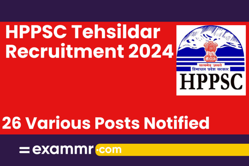 HPPSC Tehsildar Recruitment 2024: Notification Out for 26 Various Administrative Posts