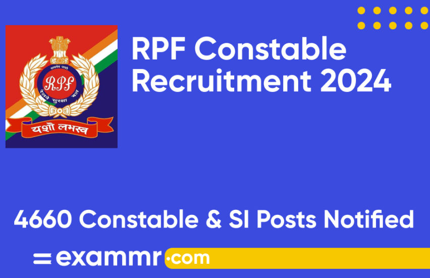 RPF Recruitment 2024: Notification Out for 4660 Constable and Sub-Inspector Posts